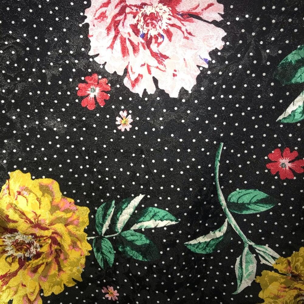 Topshop Floral Polka Dot Jacquard Top 6 - Picture 8 of 9